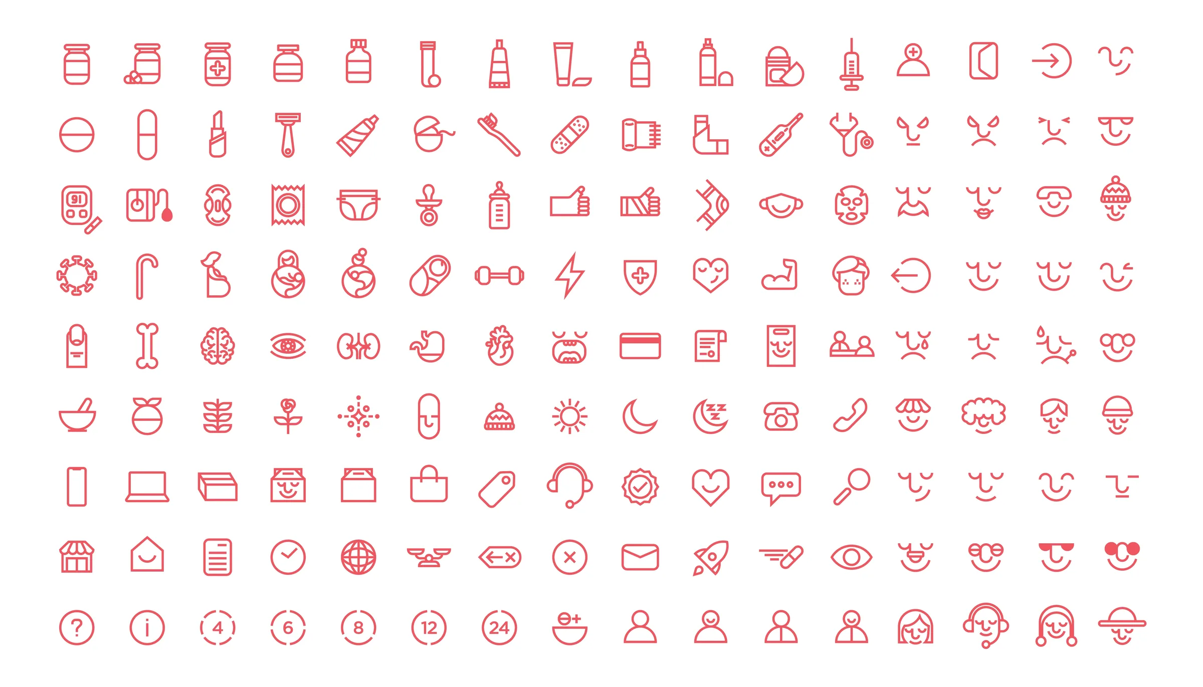 Druket icon library and pattern elements