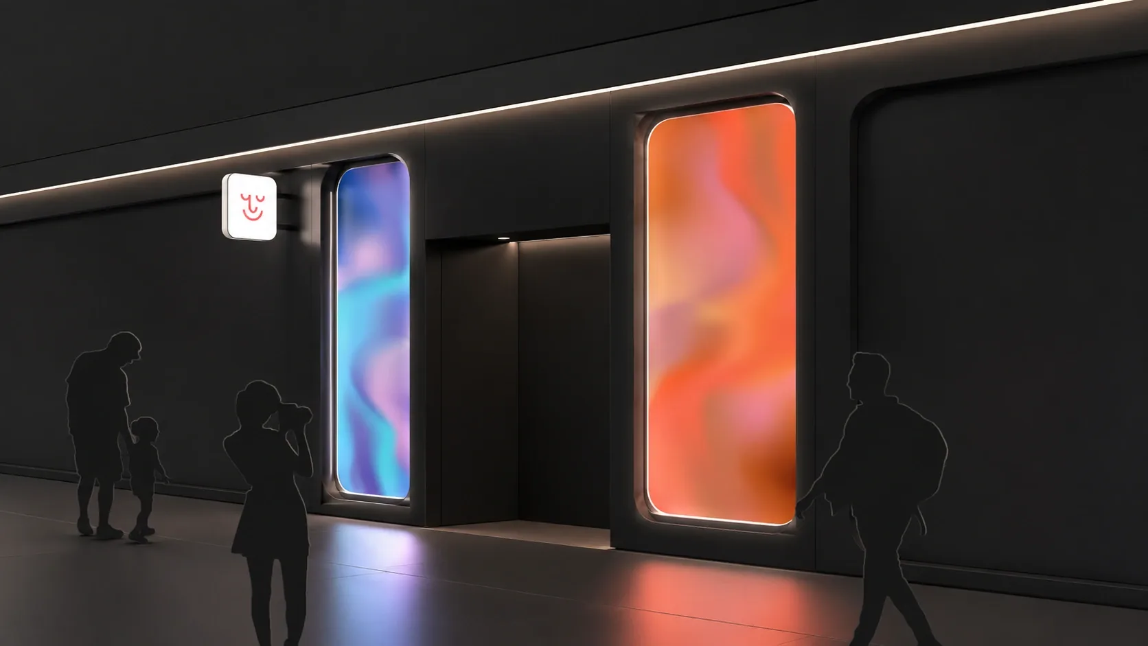 Druket spatial interior signage and wayfinding cue system