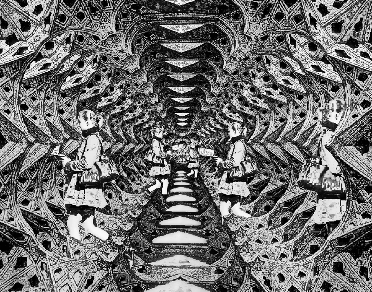 Repeating architectural arches study